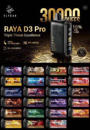 ELFBAR RAYA D3 PRO Disposable Vape – 30,000 Puffs, Rechargeable