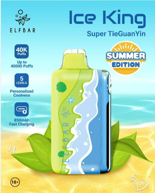 ELFBAR ICE KING SUMMER EDITION COOL SERIES Disposable Vape – 40,000 Puffs, Rechargeable - Image 2