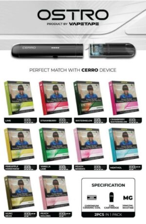 ASDF ️CERRO DEVICE OSTRO CARTRIDGE 2 IN 1 3ML BY VAPETAPE COMPATIBLE WITH RELX