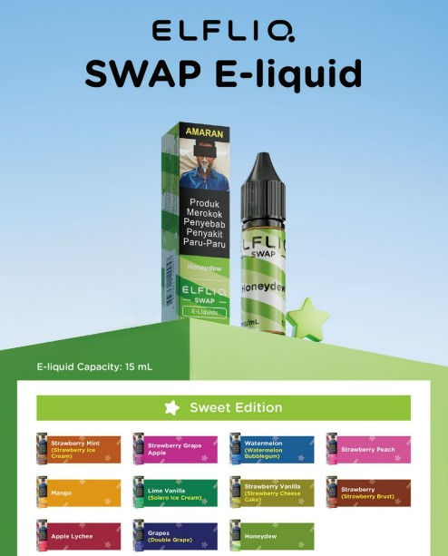 ELF BAR ELFLIQ SWAP E-LIQUID 15ML JOINONE DEVICE | EMPTY CARTRIDGE