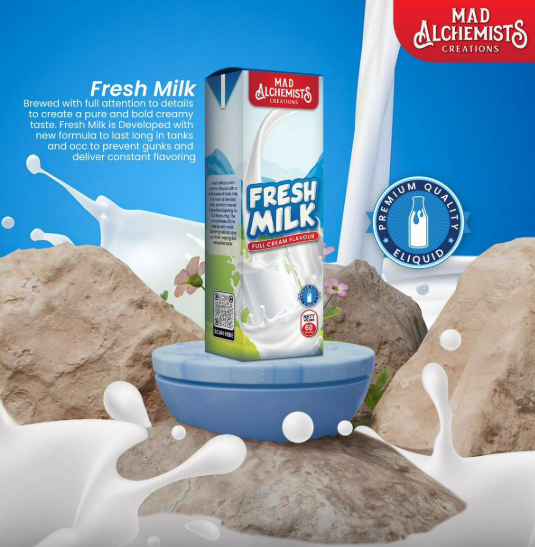 MAD ALCHEMIST FRESH MILK FREEBASE CREAMY SERIES 60ML - Image 2
