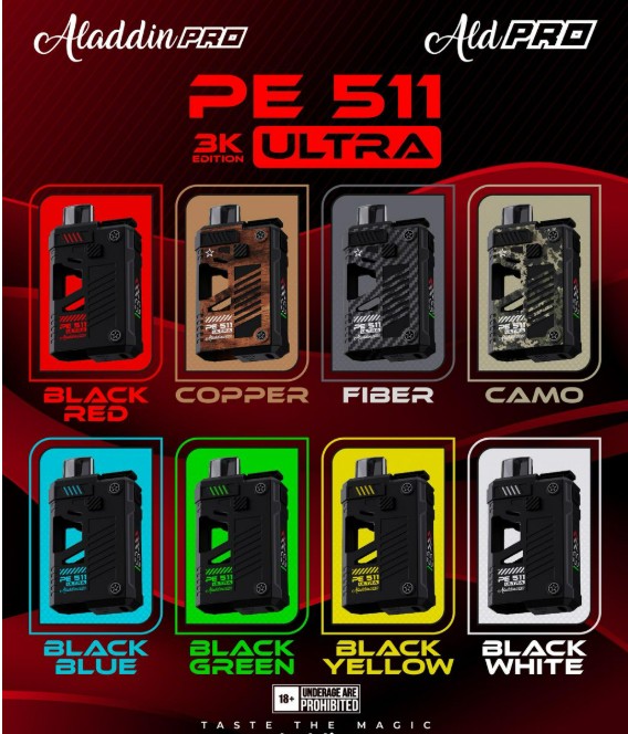 Aladdin Pro TOZA (PE511 ULTRA 3K ) FLAVOR Fullset and Cartridge - Image 2