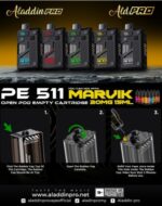 Aladdin Pro PE511 MARVIK 18K 18000 Puffs DSP Pod Fullset and Cartridge