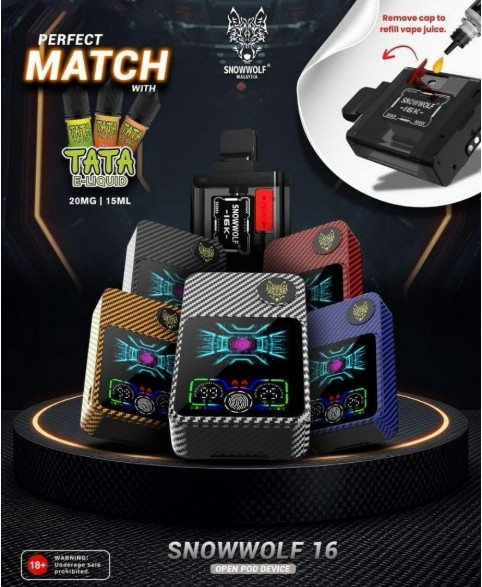 SNOWWOLF SMART HD 16K DEVICE TATA 15ML FLAVOR - Image 3