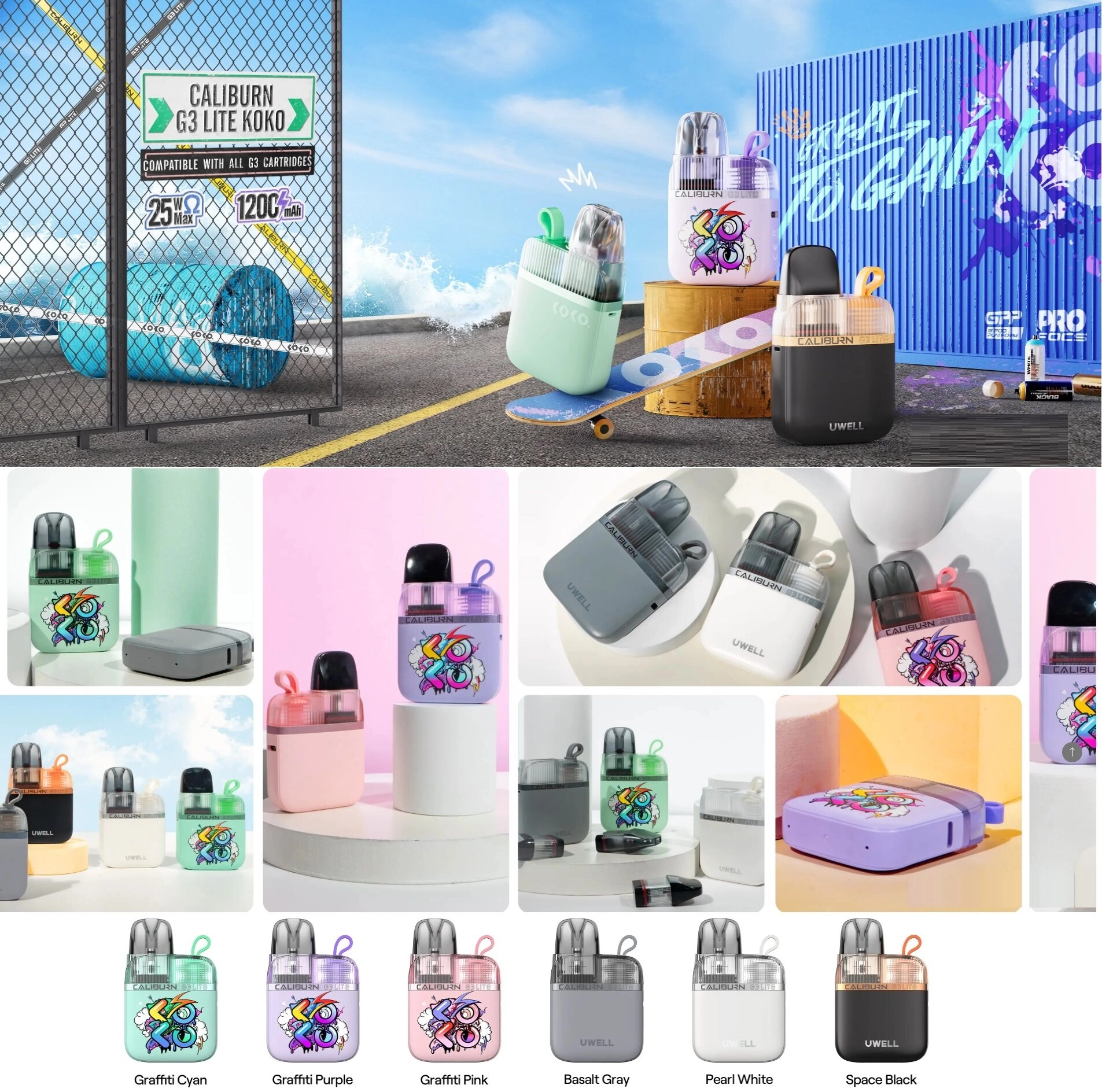 Uwell Caliburn G3 Lite KOKO Kit + Cartridge