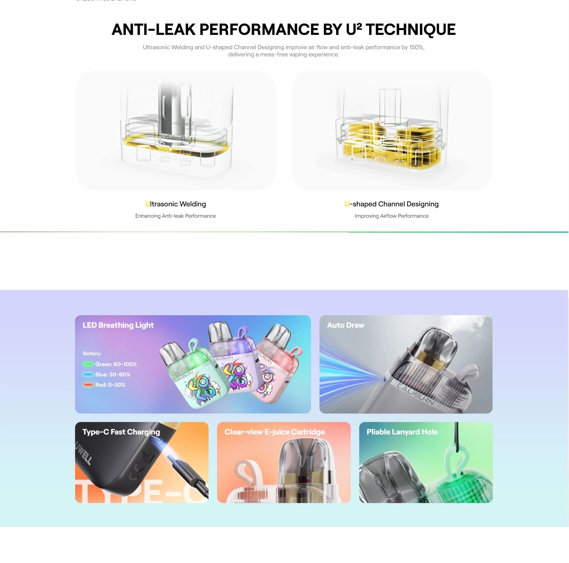 Uwell Caliburn G3 Lite KOKO Kit + Cartridge - Image 4
