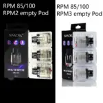 SMOK RPM 85/100 Empty Pods, 1) RPM2 Pods 2) RPM3 Pods