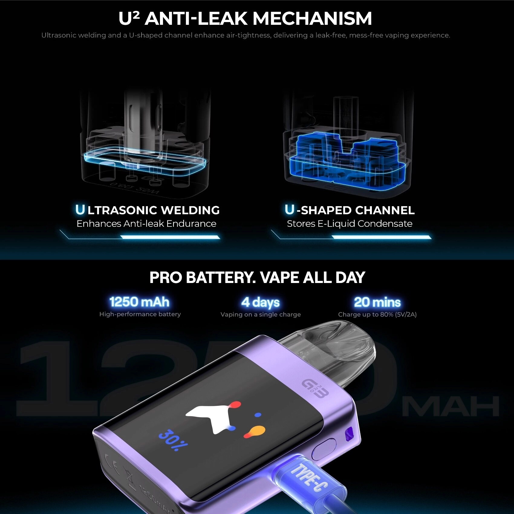 Uwell Caliburn G3 Pro KOKO series pod kit - Image 4